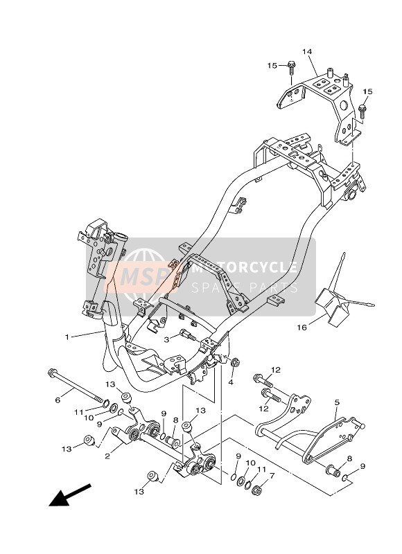 1RSF14100000, Engine Bracket Comp., Yamaha, 0